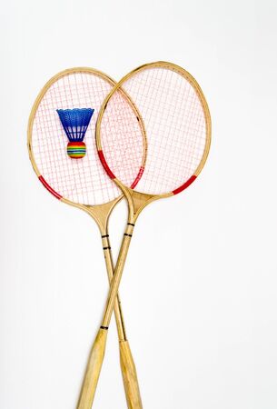 Two rackets for badmintonの写真素材
