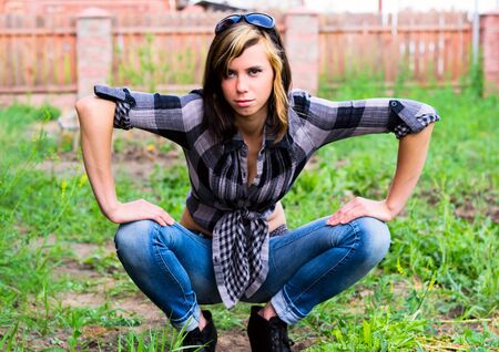 Portrait beautiful girl outdoorの写真素材