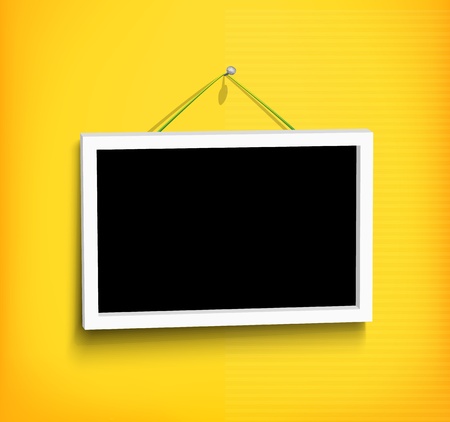 White frame on the wallのイラスト素材