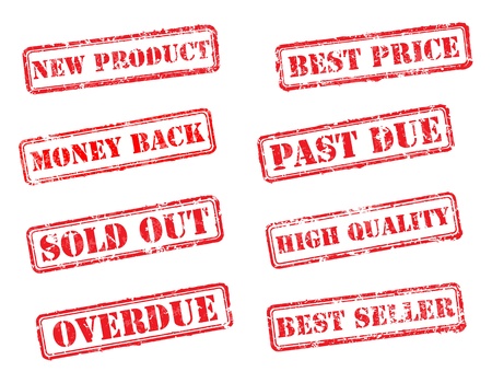 Set rubber stamps.のイラスト素材