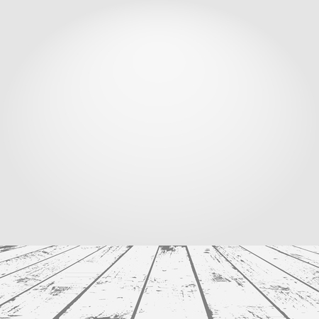 Vintage interior with wallpaper and grunge wooden floorのイラスト素材