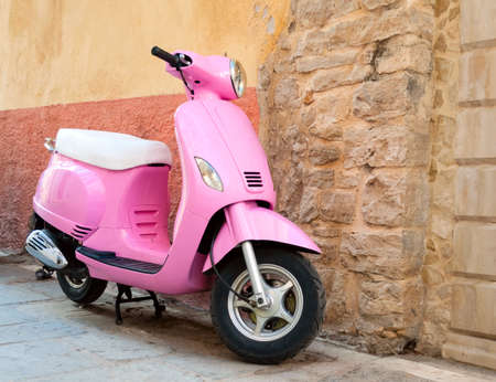 Narrow street in the old town of Rethymno. Greece. Creteの写真素材