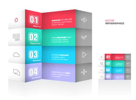 Infographics of company, service or web site.のイラスト素材