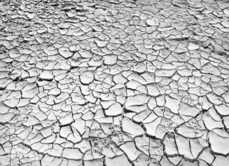 Close up of dry cracked ground for background. の写真素材