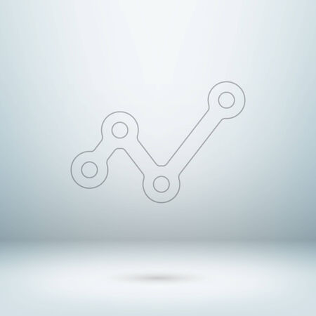 Graph icon in empty light interior for your creative project. EPS 10 Vector illustration. Used gradient mesh and transparency layersのイラスト素材