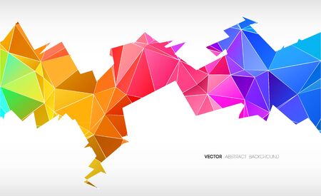 Trendy banner from abstract triangles. Vector illustration. Used opacity layersのイラスト素材