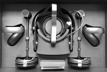 New virtual reality glasses in a boxの写真素材