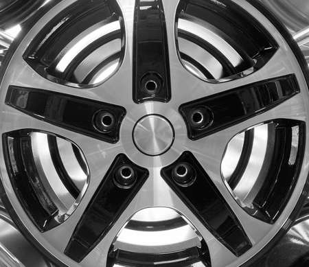 Abstract metal car rim background