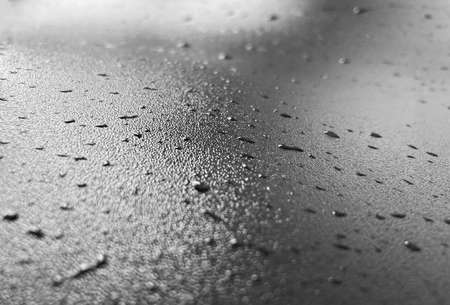 Water drops on blackの写真素材