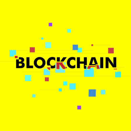 Design of blockchain process cryptocurrencyのイラスト素材