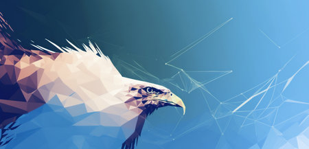 Abstract modern low poly bannerの写真素材