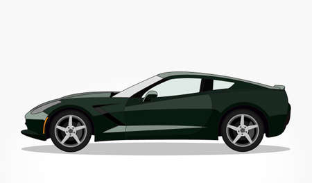cool car vector illlustration with details and shadow effectのイラスト素材
