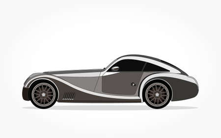 cool car vector illlustration with details and shadow effectのイラスト素材