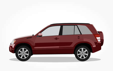 cool car vector illlustration with details and shadow effectのイラスト素材