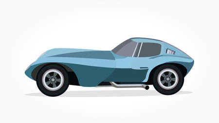 cool car vector illlustration with details and shadow effectのイラスト素材