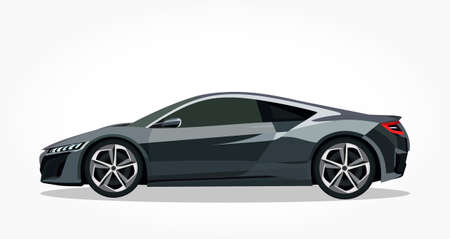 cool car vector illlustration with details and shadow effectのイラスト素材