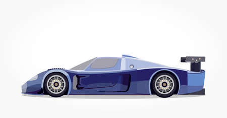 cool car vector illlustration with details and shadow effectのイラスト素材