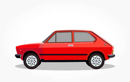 cool car vector illlustration with details and shadow effectのイラスト素材
