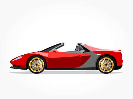 cool car vector illlustration with details and shadow effectのイラスト素材