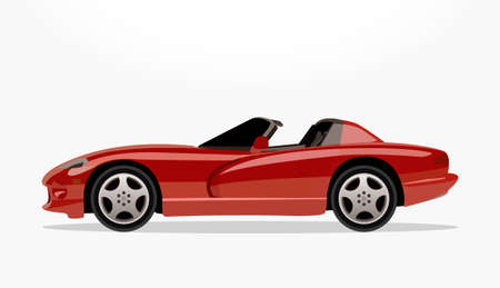 cool car vector illlustration with details and shadow effectのイラスト素材