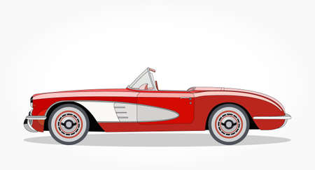 cool car vector illlustration with details and shadow effectのイラスト素材