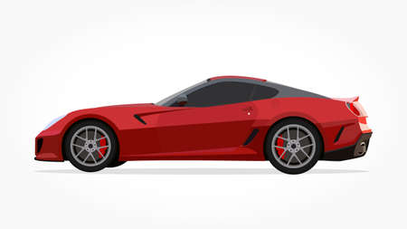 cool car vector illlustration with details and shadow effectのイラスト素材