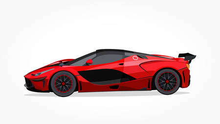 cool car vector illlustration with details and shadow effectのイラスト素材