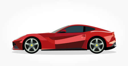 cool car vector illlustration with details and shadow effectのイラスト素材
