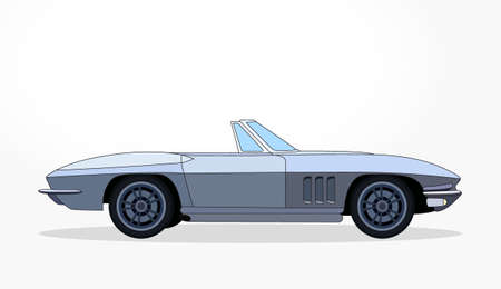 cool car vector illlustration with details and shadow effectのイラスト素材