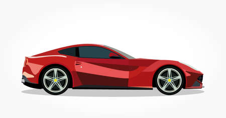 cool car vector illlustration with details and shadow effectのイラスト素材