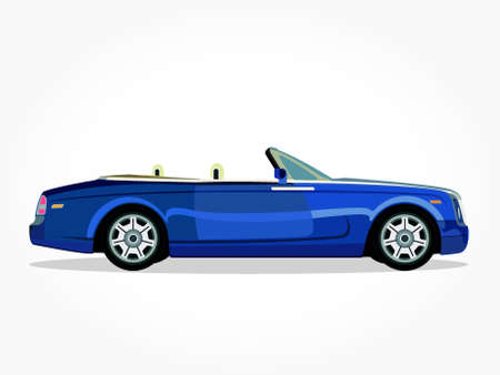 cool car vector illlustration with details and shadow effectのイラスト素材