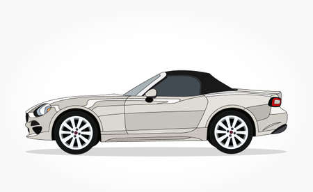 cool car vector illlustration with details and shadow effectのイラスト素材