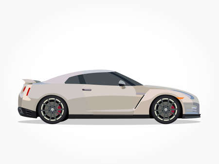 cool car vector illlustration with details and shadow effectのイラスト素材