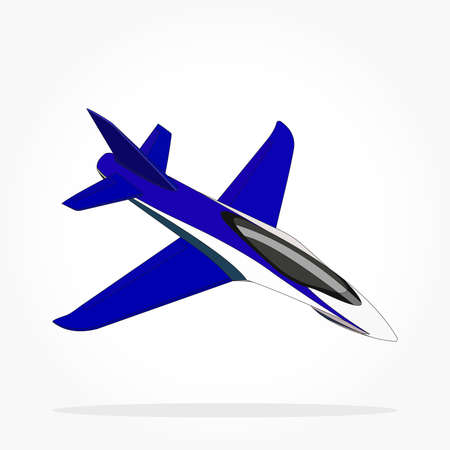 cool airplane vector illlustration with details and shadow effectのイラスト素材