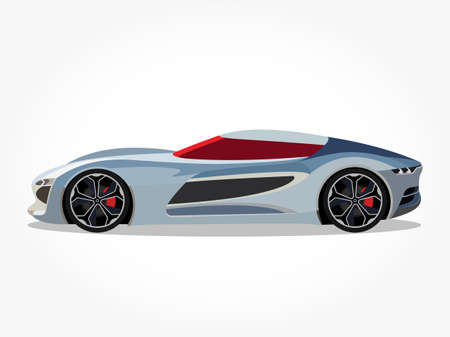 cool car vector illlustration with details and shadow effectのイラスト素材