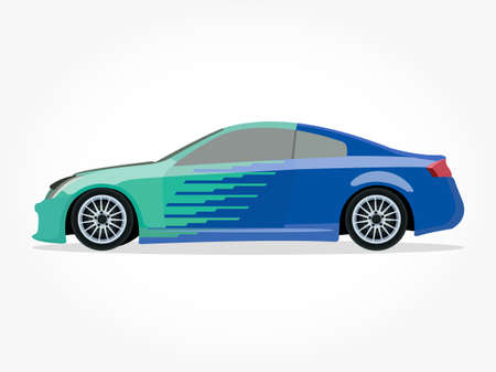 cool car vector illlustration with details and shadow effectのイラスト素材