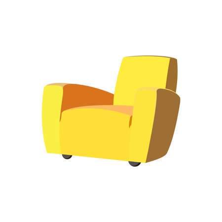 yellow sofa icon vector illustrationのイラスト素材