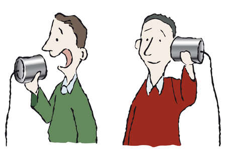 To talk to somebodyのイラスト素材