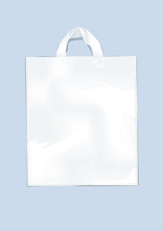White plastic bag on a perse backgroundのイラスト素材