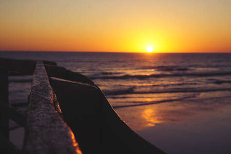 sunrise from the pierの写真素材
