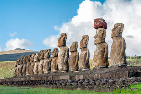 Ahu Tongariki, Easter Island.のeditorial素材