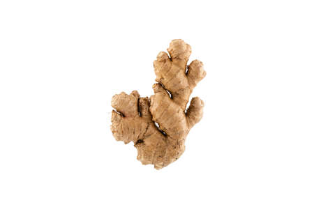 Root ginger isolated on a white background.