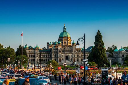 Parliament Building in Victoria, British Columbia, Canadaの写真素材