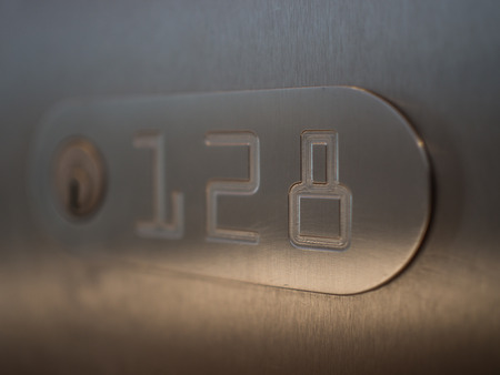 Safe deposit box,  closeup photoの写真素材