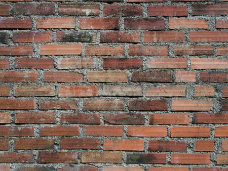 red block brick wall for background