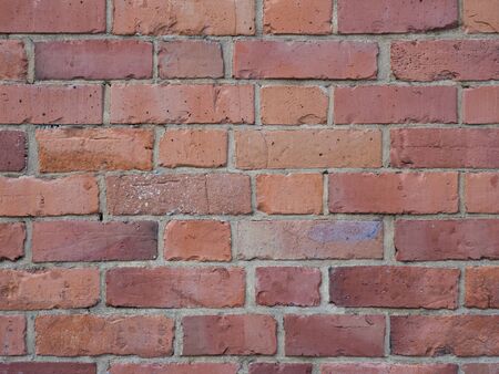 red block brick wall for background