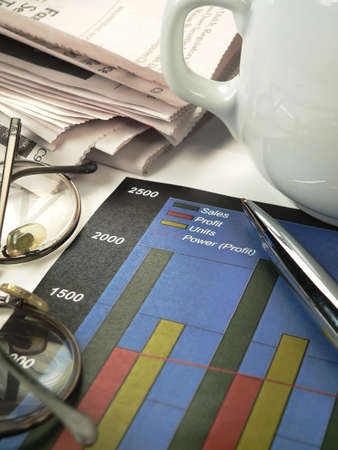 Charting Sales & Profitsの写真素材