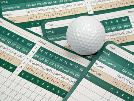 Golf Scorecard and Course Guideの写真素材