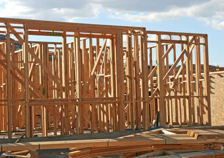 The construction site of new homes being built for a new community