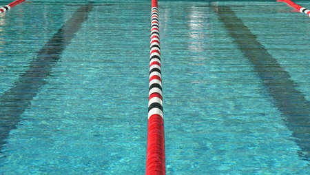 A high school swim meet and the athletes who compete for their schoolの写真素材
